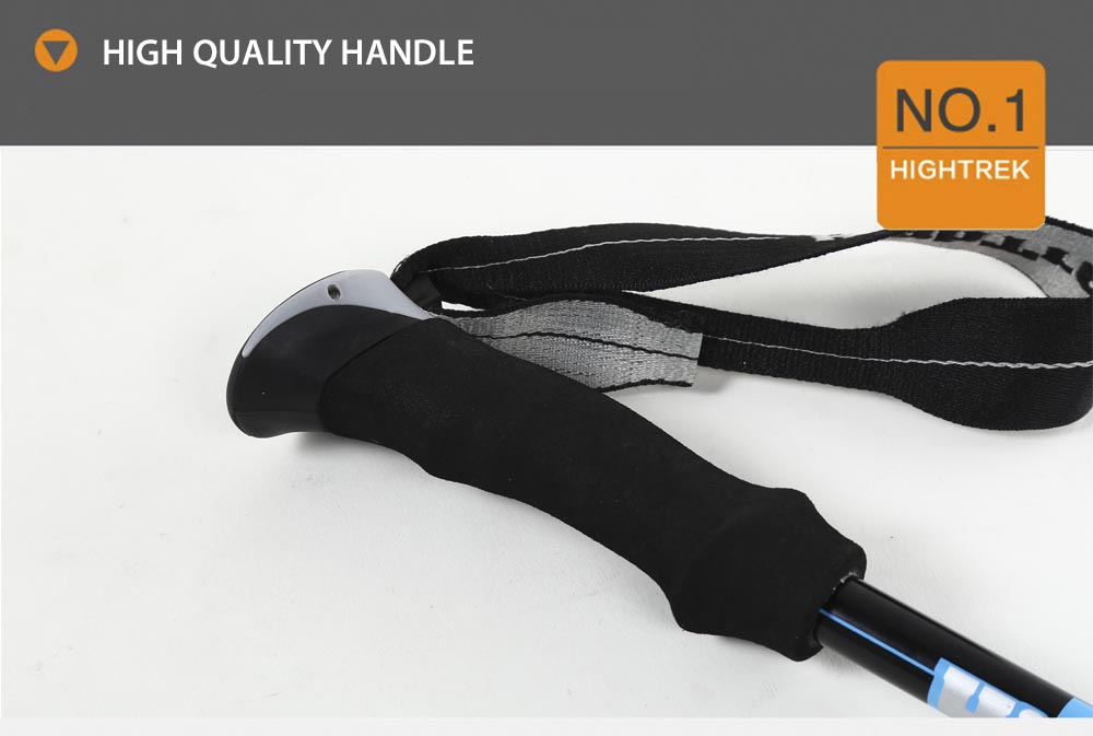 HighTrek HT303 3 Joint Straight Shank External Lock Buckle Hiking Pole HighTrek HT303 3 Joint Straight Shank External Lock Buckle Hiking Pole