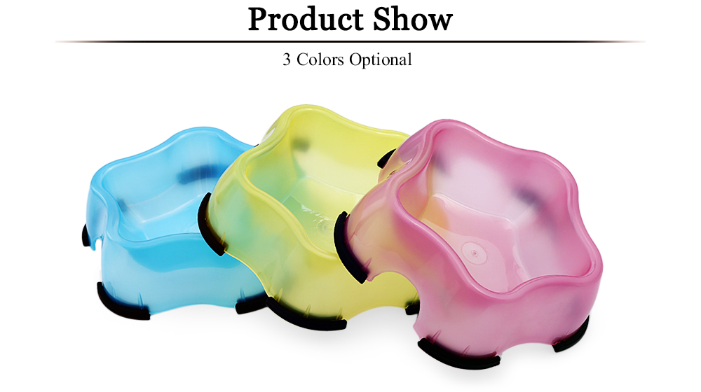 Transparent Plastic Pet Dog Cat Water Food Bowl Transparent Plastic Pet Dog Cat Water Food Bowl