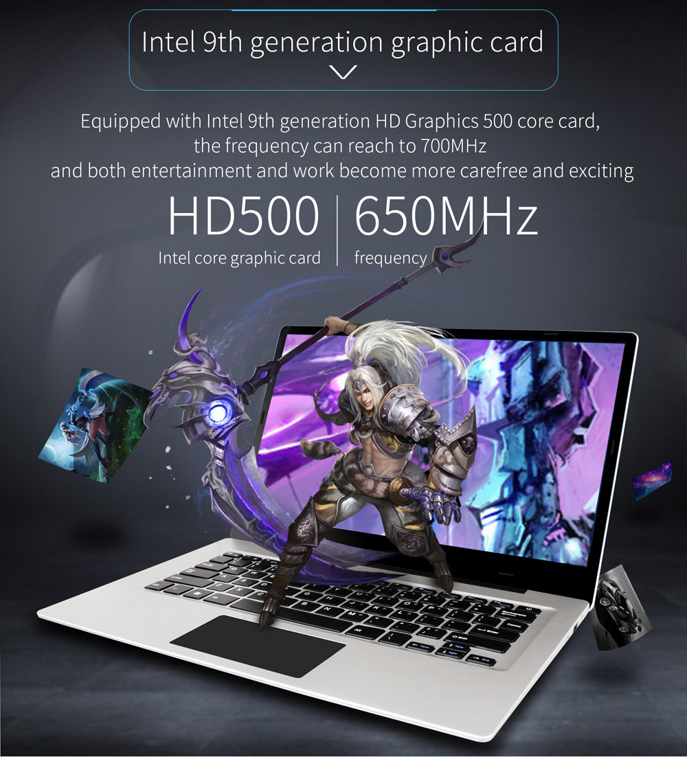 Jumper EZBOOK 3 Notebook 14.1 inch Windows 10 Home Intel Apollo Lake N3350 Dual Core 1.1GHz 4GB RAM 64GB eMMC Camera