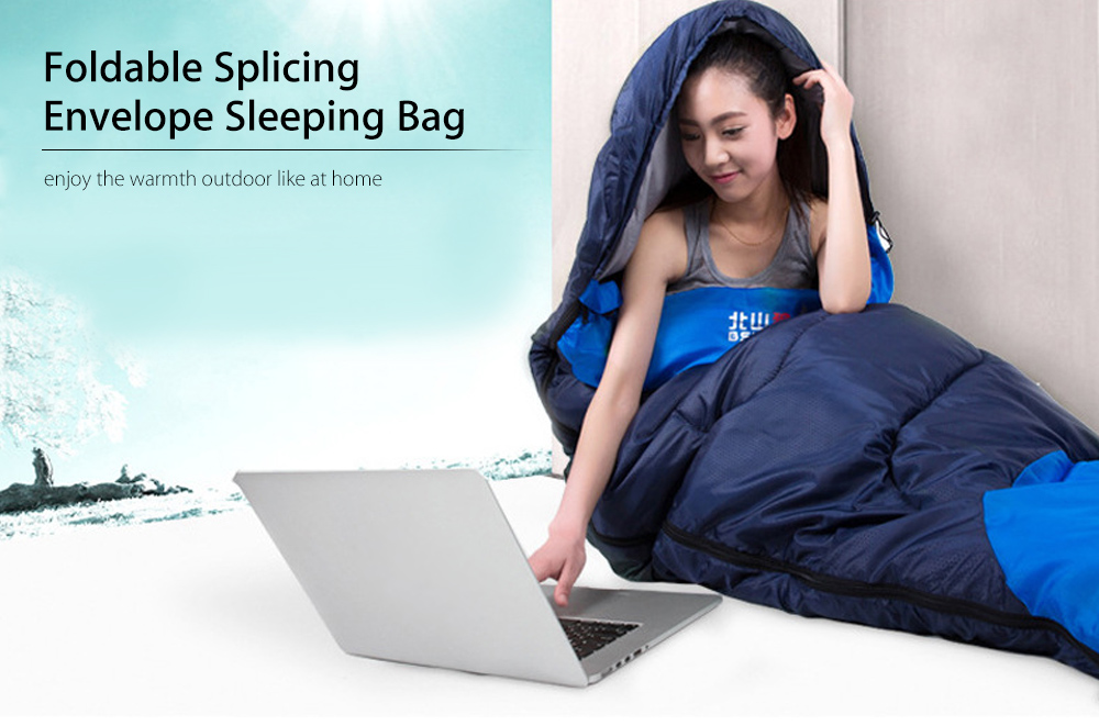 BSWOLF Outdoor Adult Foldable Splicing Water Resistant Envelope Sleeping Bag BSWOLF Outdoor Adult Foldable Splicing Water Resistant Envelope Sleeping Bag