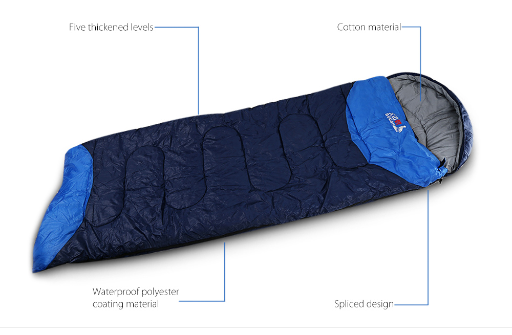 BSWOLF Outdoor Adult Foldable Splicing Water Resistant Envelope Sleeping Bag BSWOLF Outdoor Adult Foldable Splicing Water Resistant Envelope Sleeping Bag