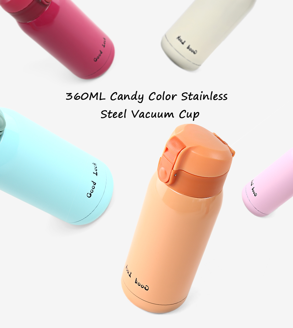 360ML Candy Color Stainless Steel Vacuum Cup with Hanging Strap 360ML Candy Color Stainless Steel Vacuum Cup with Hanging Strap