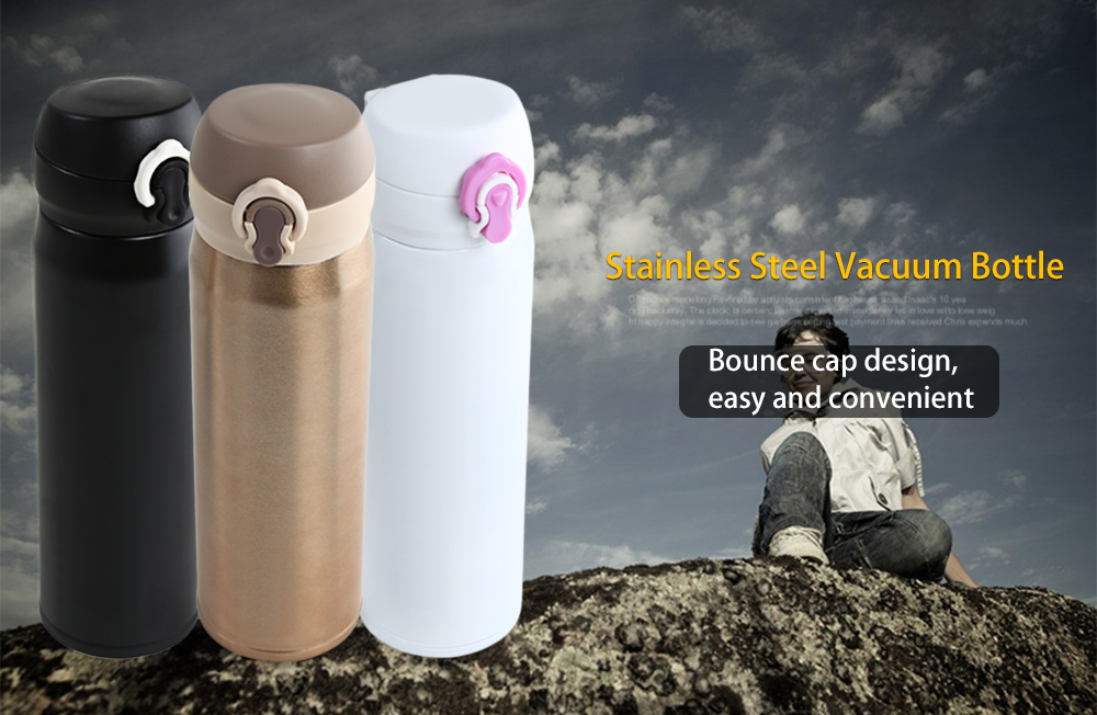 500ML Bounce Cap Stainless Steel Double Wall Vacuum Bottle 500ML Bounce Cap Stainless Steel Double Wall Vacuum Bottle