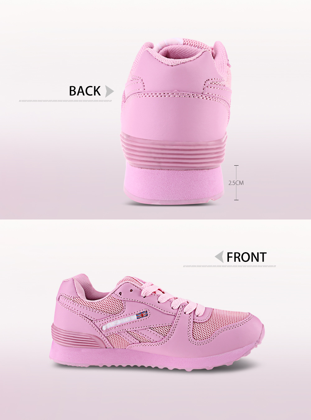 Breathable Mesh Lace Up Running Sports Shoes for Women Breathable Mesh Lace Up Running Sports Shoes for Women