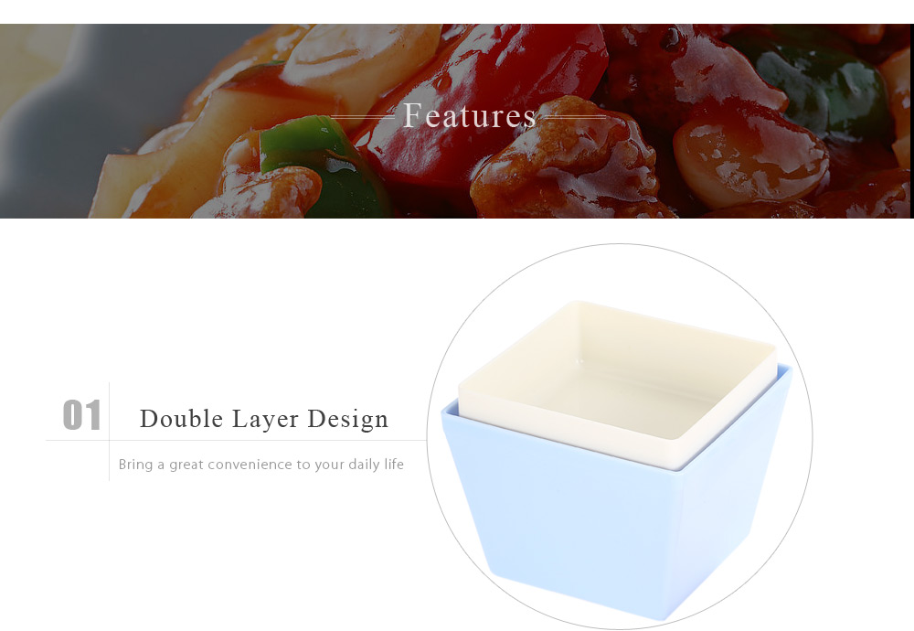 Square Double Layer Japanese Lunch Box Container Tableware Square Double Layer Japanese Lunch Box Container Tableware