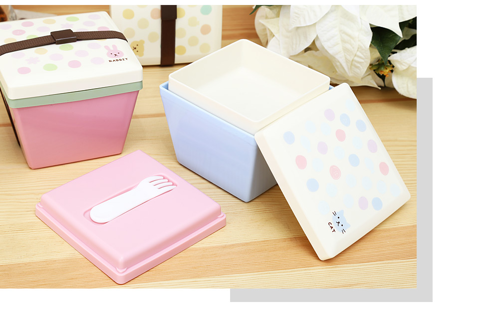 Square Double Layer Japanese Lunch Box Container Tableware Square Double Layer Japanese Lunch Box Container Tableware