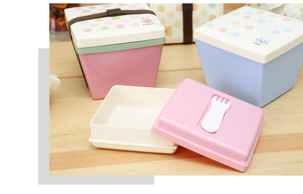 Square Double Layer Japanese Lunch Box Container Tableware Square Double Layer Japanese Lunch Box Container Tableware