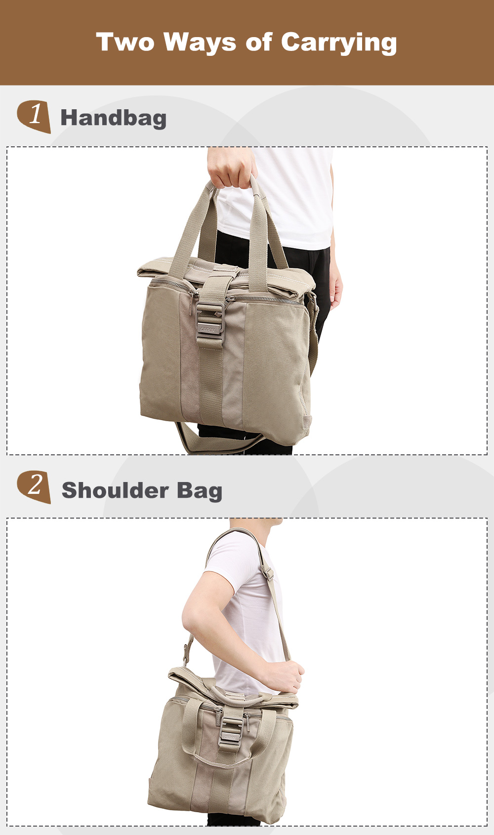 CADEN L1 DSLR Camera Waterproof Canvas Shoulder Bag CADEN L1 DSLR Camera Waterproof Canvas Shoulder Bag