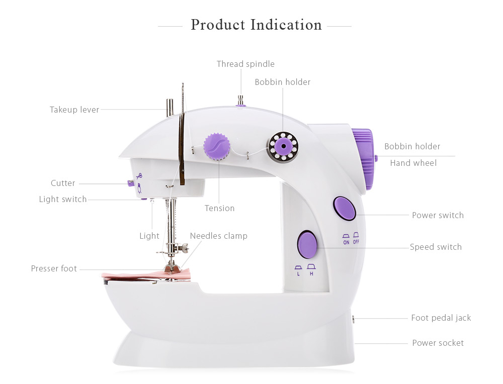 Mini Automatic Thread Sewing Machine Double Speed Control Button Mini Automatic Thread Sewing Machine Double Speed Control Button