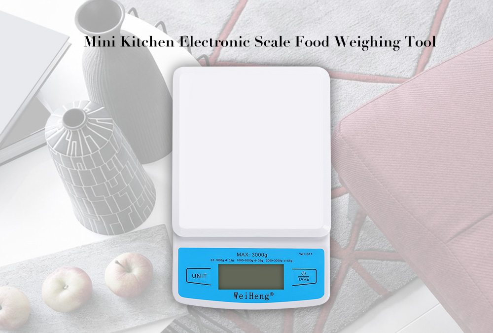WeiHeng WH-B17 0.1g / 3kg Mini Kitchen Electronic Scale Food Weighing Tool