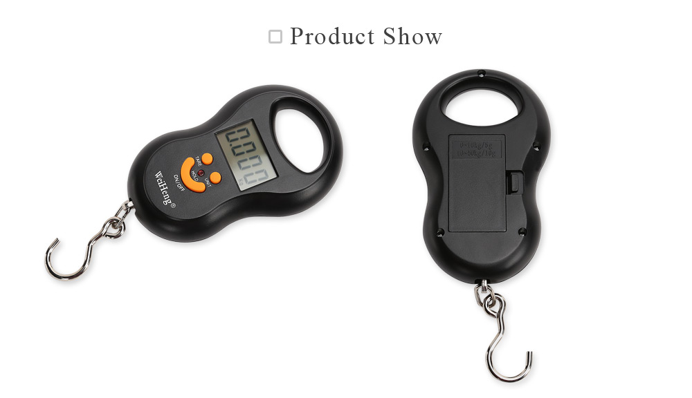 WeiHeng WH-A03L 50kg / 10g Digital LCD Electronic Hanging Scale Luggage Weighting Device WeiHeng WH-A03L 50kg / 10g Digital LCD Electronic Hanging Scale Luggage Weighting Device