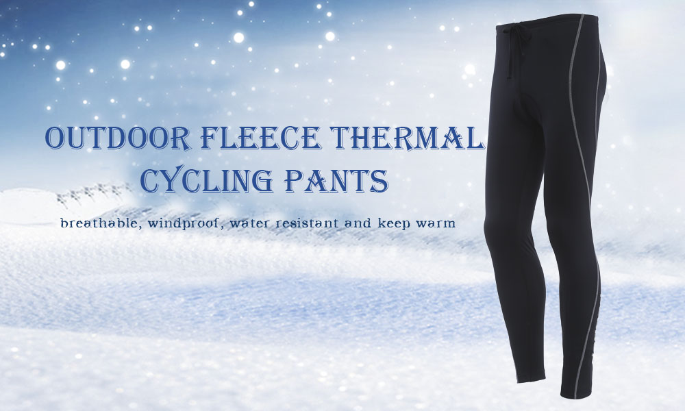 JAGGAD Outdoor Windproof Fleece Thermal Cycling Long Pants 3D Padded Bike Trousers