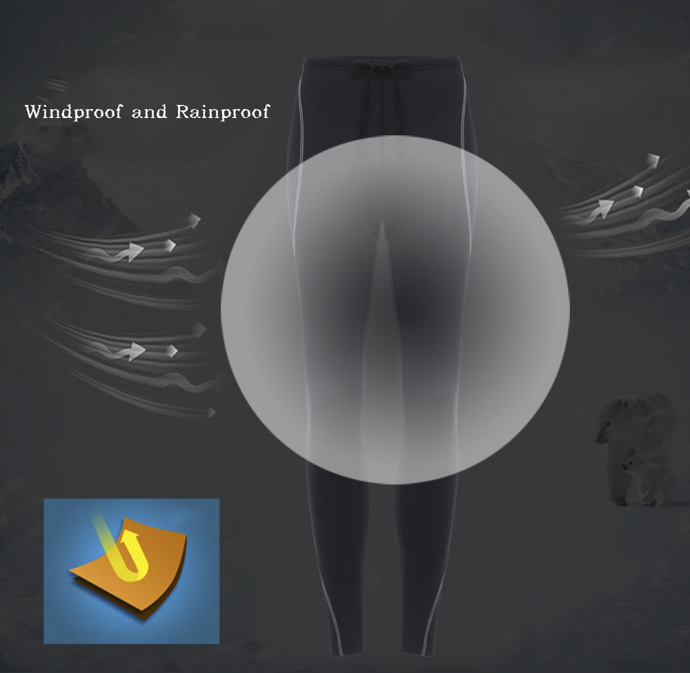 JAGGAD Outdoor Windproof Fleece Thermal Cycling Long Pants 3D Padded Bike Trousers