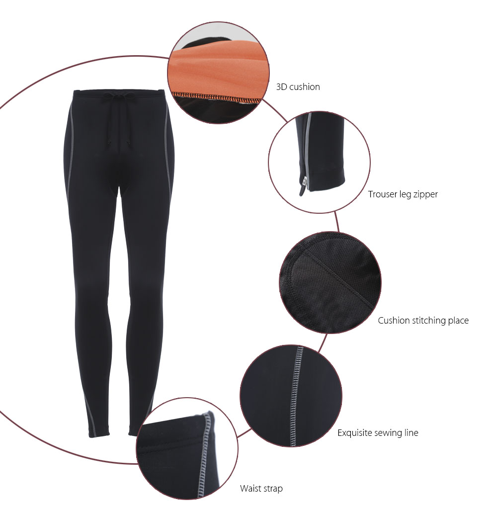 JAGGAD Outdoor Windproof Fleece Thermal Cycling Long Pants 3D Padded Bike Trousers