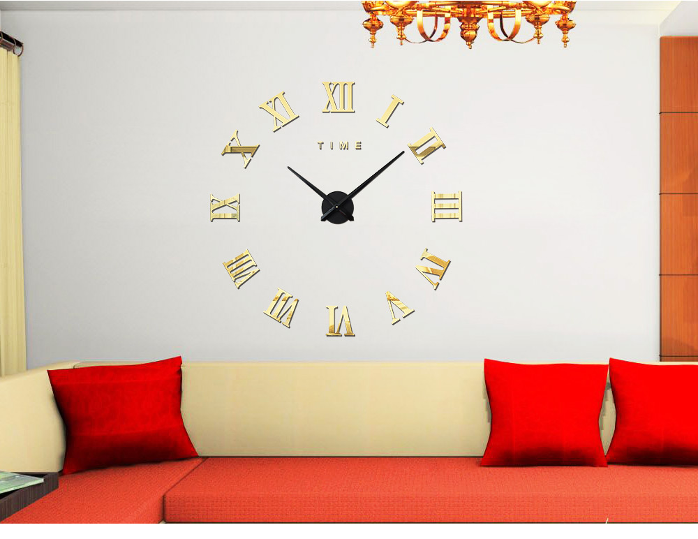 M.Sparkling 3D Mirror Effect Sticker DIY Wall Clock Roman Numeral Scales M.Sparkling 3D Mirror Effect Sticker DIY Wall Clock Roman Numeral Scales