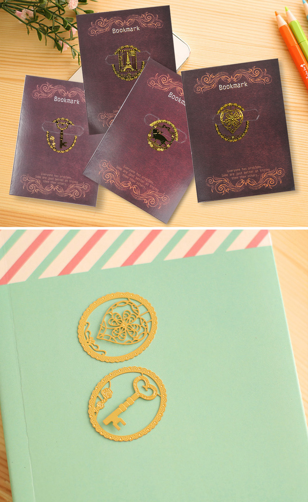 Animal Metal Bookmark Lace Mini Hollow Out Stationery