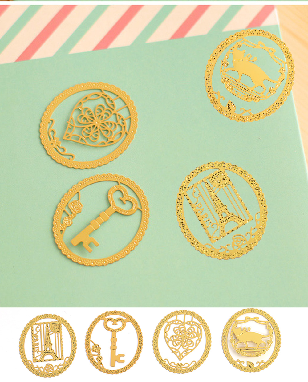 Animal Metal Bookmark Lace Mini Hollow Out Stationery