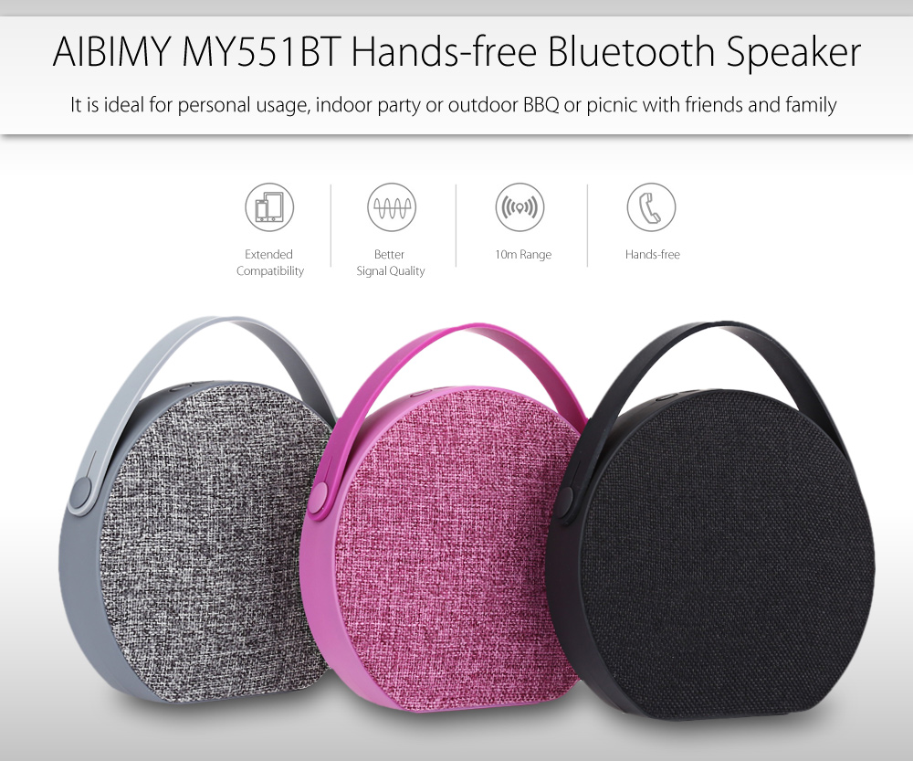 AIBIMY MY551BT Portable Hands-free Bluetooth Speaker AIBIMY MY551BT Portable Hands-free Bluetooth Speaker