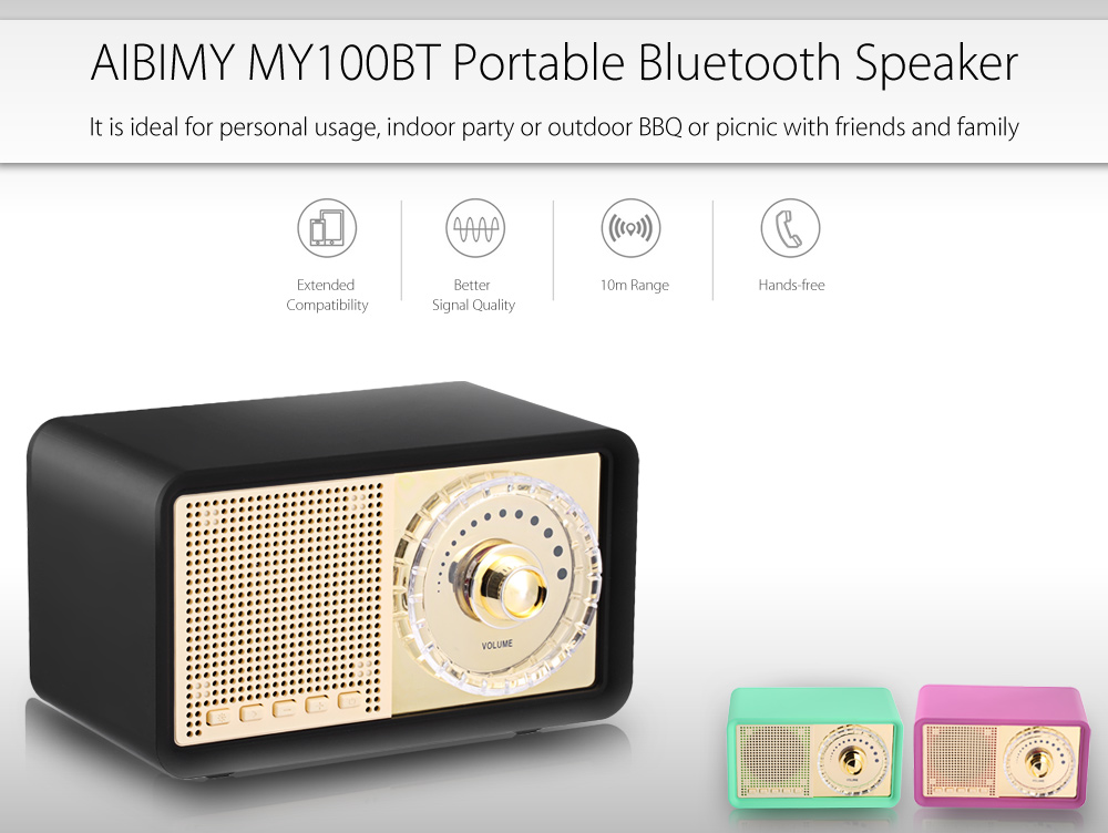 AIBIMY MY100BT Retro Bluetooth Speaker AIBIMY MY100BT Retro Bluetooth Speaker