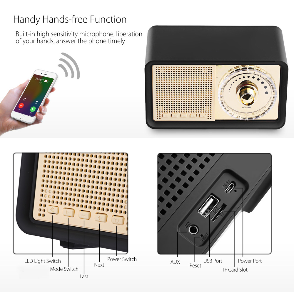 AIBIMY MY100BT Retro Bluetooth Speaker AIBIMY MY100BT Retro Bluetooth Speaker