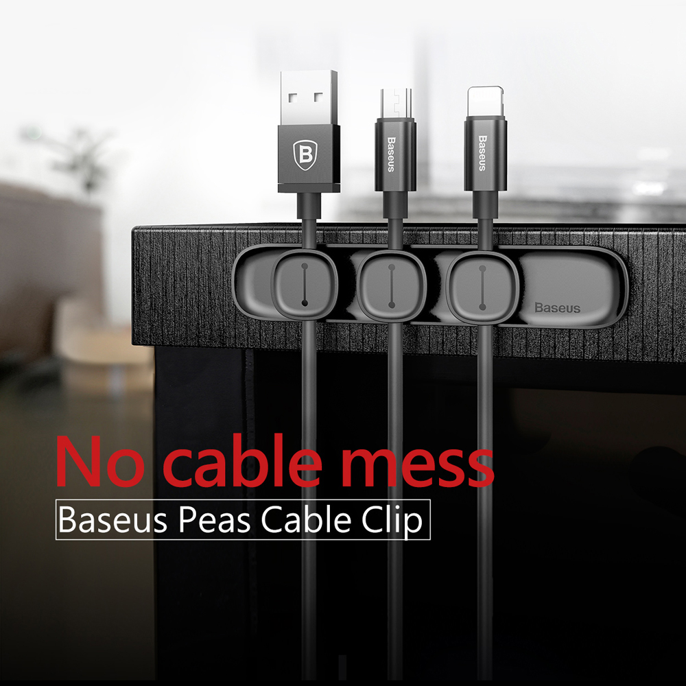 Baseus Peas Cable Clip Multipurpose Magnet Desktop Wire Management Baseus Peas Cable Clip Multipurpose Magnet Desktop Wire Management