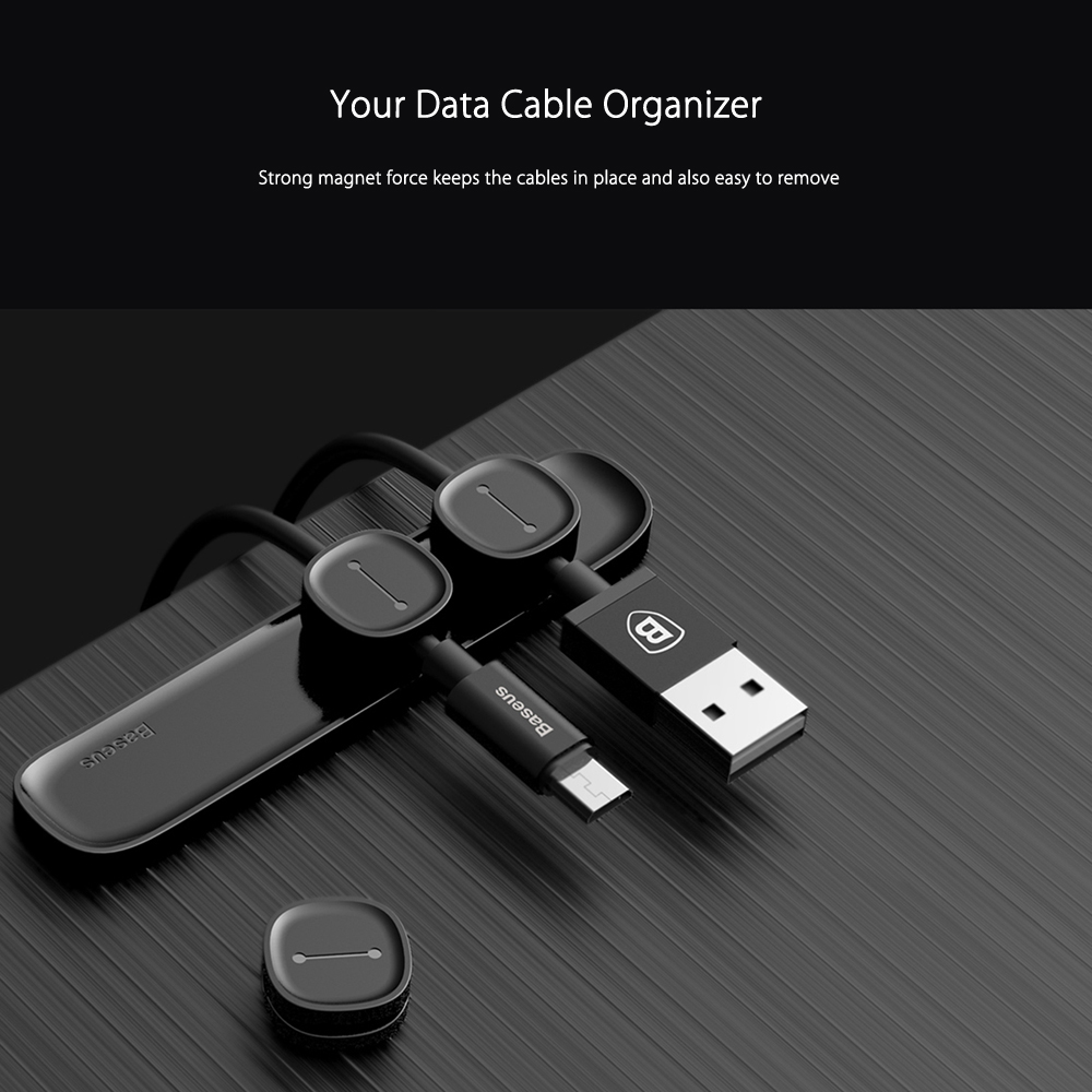 Baseus Peas Cable Clip Multipurpose Magnet Desktop Wire Management Baseus Peas Cable Clip Multipurpose Magnet Desktop Wire Management