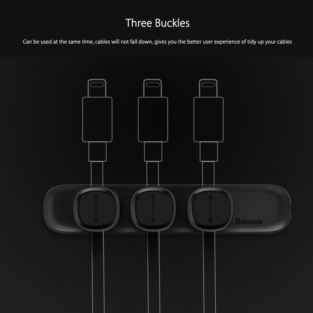 Baseus Peas Cable Clip Multipurpose Magnet Desktop Wire Management Baseus Peas Cable Clip Multipurpose Magnet Desktop Wire Management