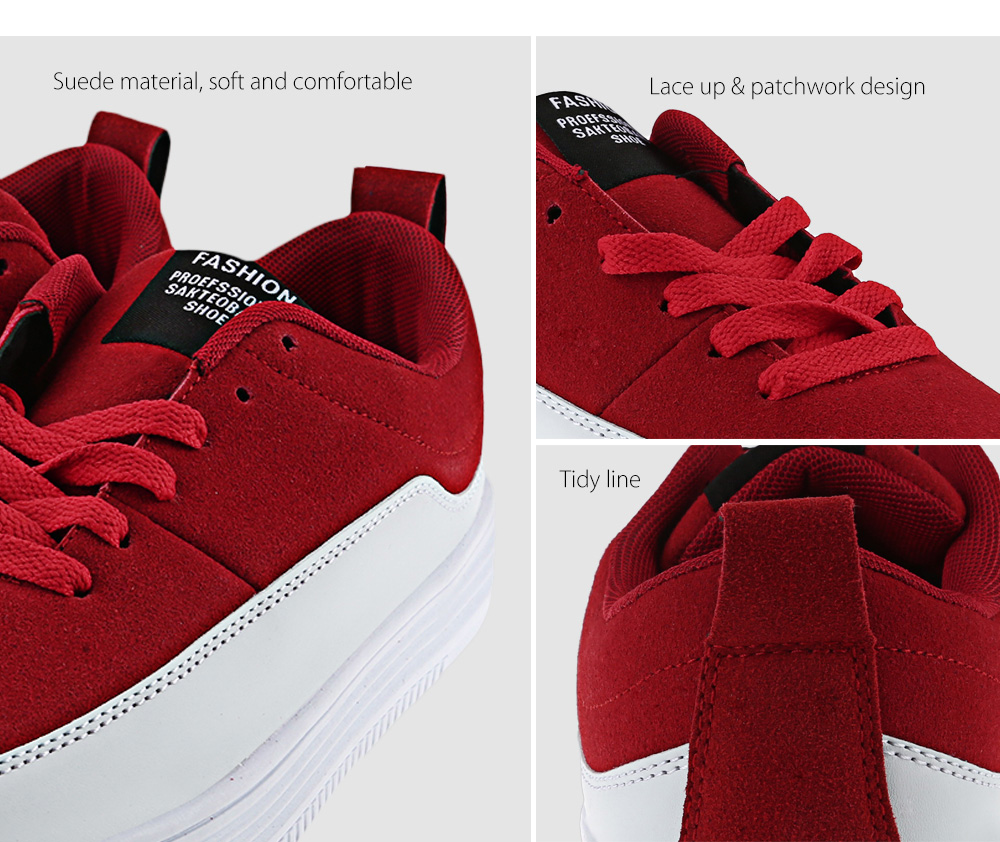 Casual Patchwork Design Lace Up Platform Canvas Shoes for Men Casual Patchwork Design Lace Up Platform Canvas Shoes for Men