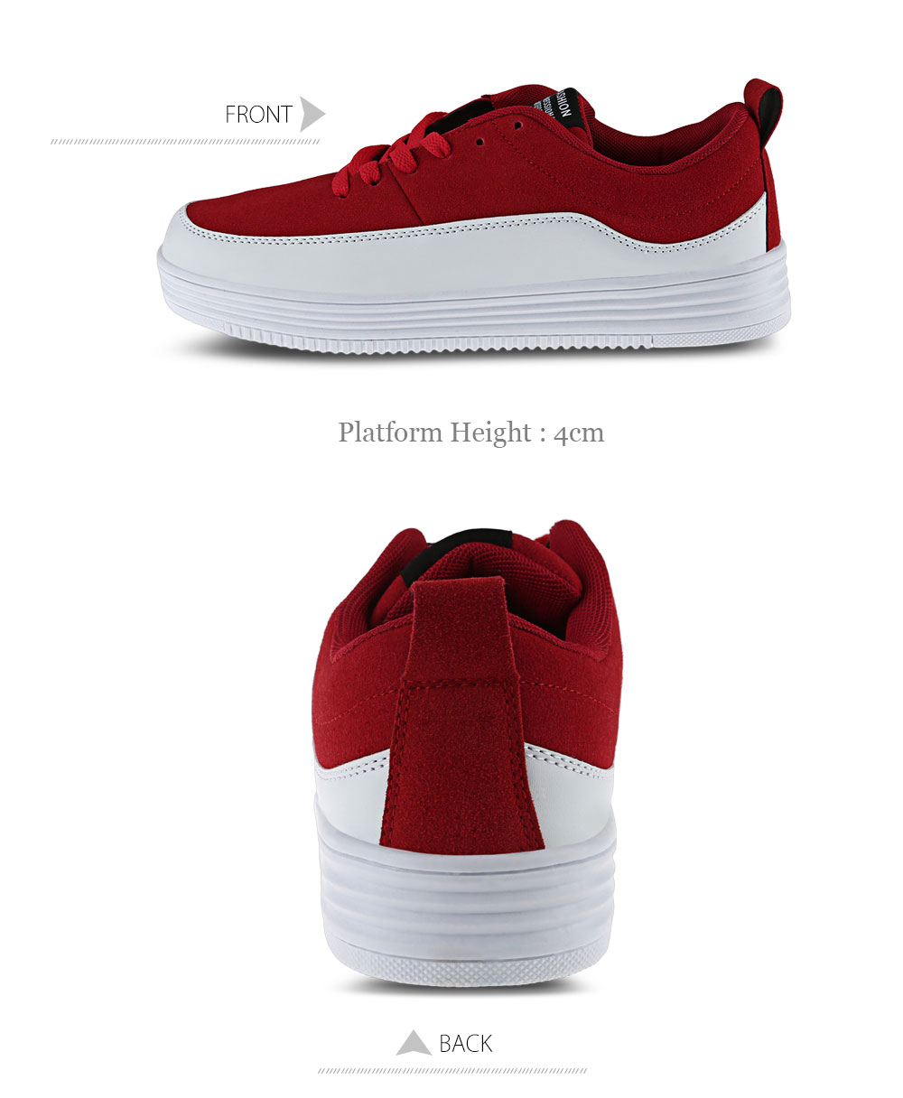 Casual Patchwork Design Lace Up Platform Canvas Shoes for Men Casual Patchwork Design Lace Up Platform Canvas Shoes for Men