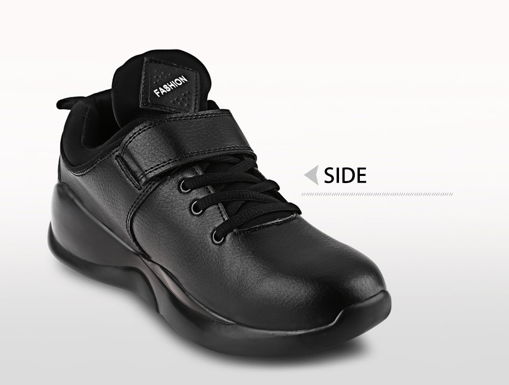 Casual Solid Color Magic Tape Lace Up Platform Sports Shoes for Men Casual Solid Color Magic Tape Lace Up Platform Sports Shoes for Men