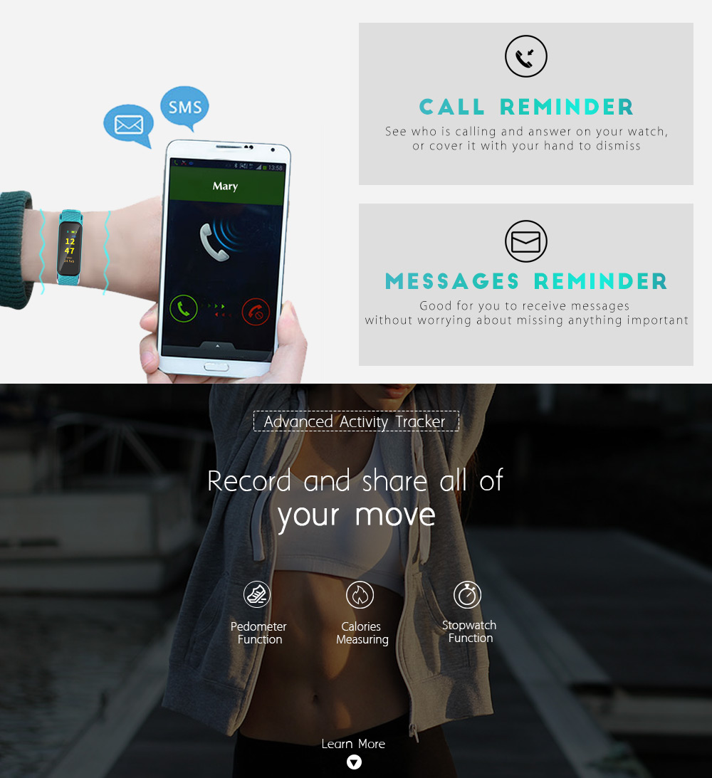 INCHOR WRISTFIT HR2 Colorful TFT Screen Heart Rate Monitor Smart Bracelet INCHOR WRISTFIT HR2 Colorful TFT Screen Heart Rate Monitor Smart Bracelet