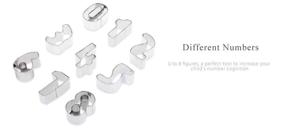 10pcs Stainless Steel Digital Shaped Cookie Cutter Fondant Cake Mold 10pcs Stainless Steel Digital Shaped Cookie Cutter Fondant Cake Mold