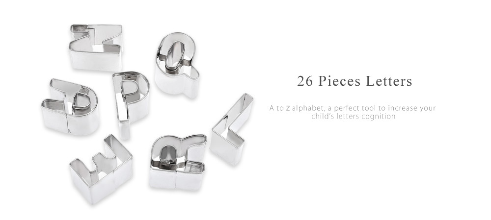 26 Letters Alphabet Stainless Steel Cookie Cutter Fondant Cake Mold 26 Letters Alphabet Stainless Steel Cookie Cutter Fondant Cake Mold