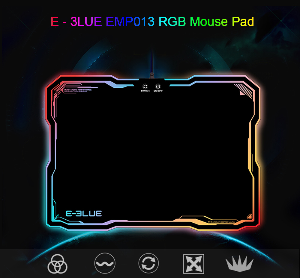 E - 3LUE EMP013 Mouse Pad with RGB Lighting E - 3LUE EMP013 Mouse Pad with RGB Lighting