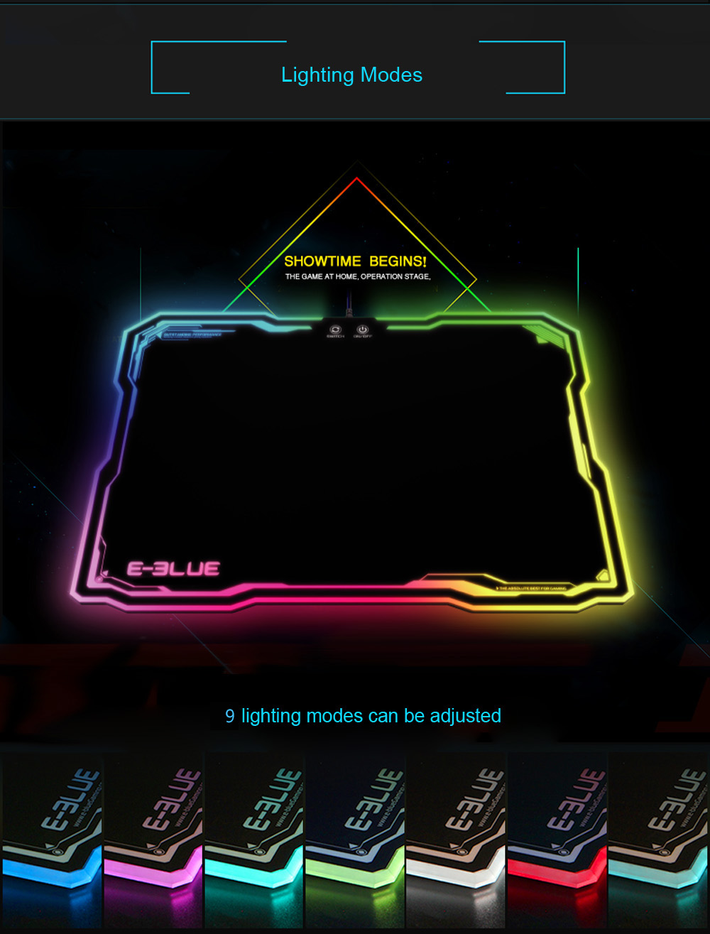 E - 3LUE EMP013 Mouse Pad with RGB Lighting E - 3LUE EMP013 Mouse Pad with RGB Lighting