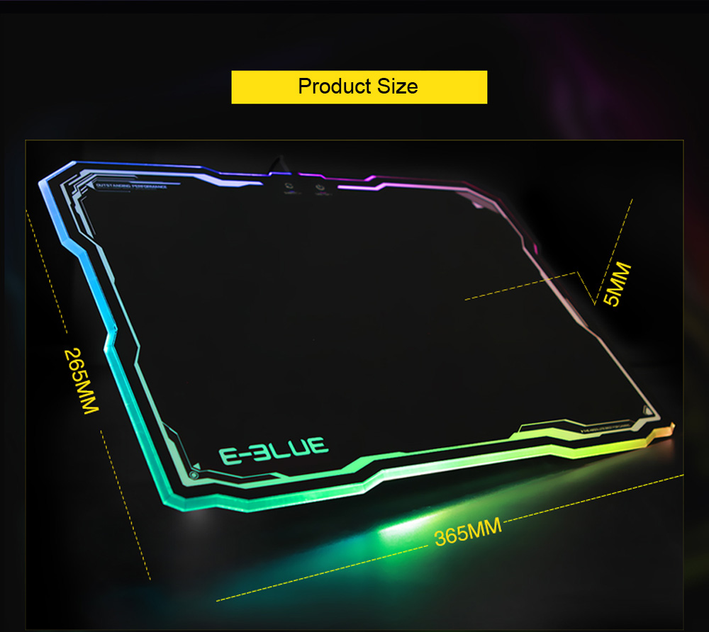 E - 3LUE EMP013 Mouse Pad with RGB Lighting E - 3LUE EMP013 Mouse Pad with RGB Lighting