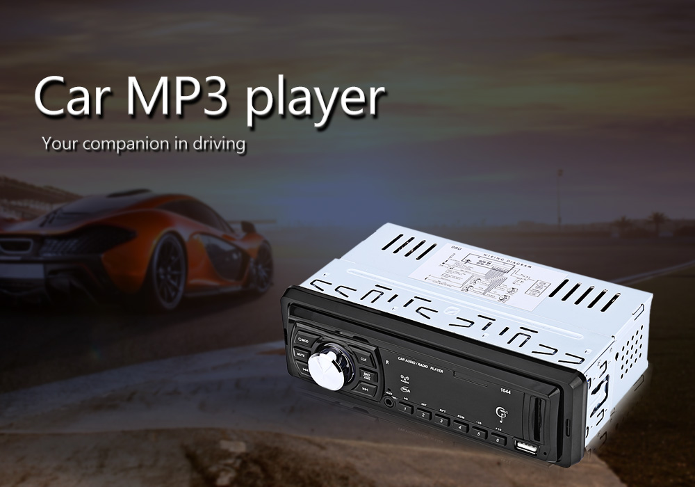 1044 Universal Car MP3 Player Single Din FM Radio USB SD Remote Control 1044 Universal Car MP3 Player Single Din FM Radio USB SD Remote Control