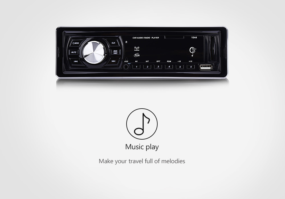 1044 Universal Car MP3 Player Single Din FM Radio USB SD Remote Control 1044 Universal Car MP3 Player Single Din FM Radio USB SD Remote Control