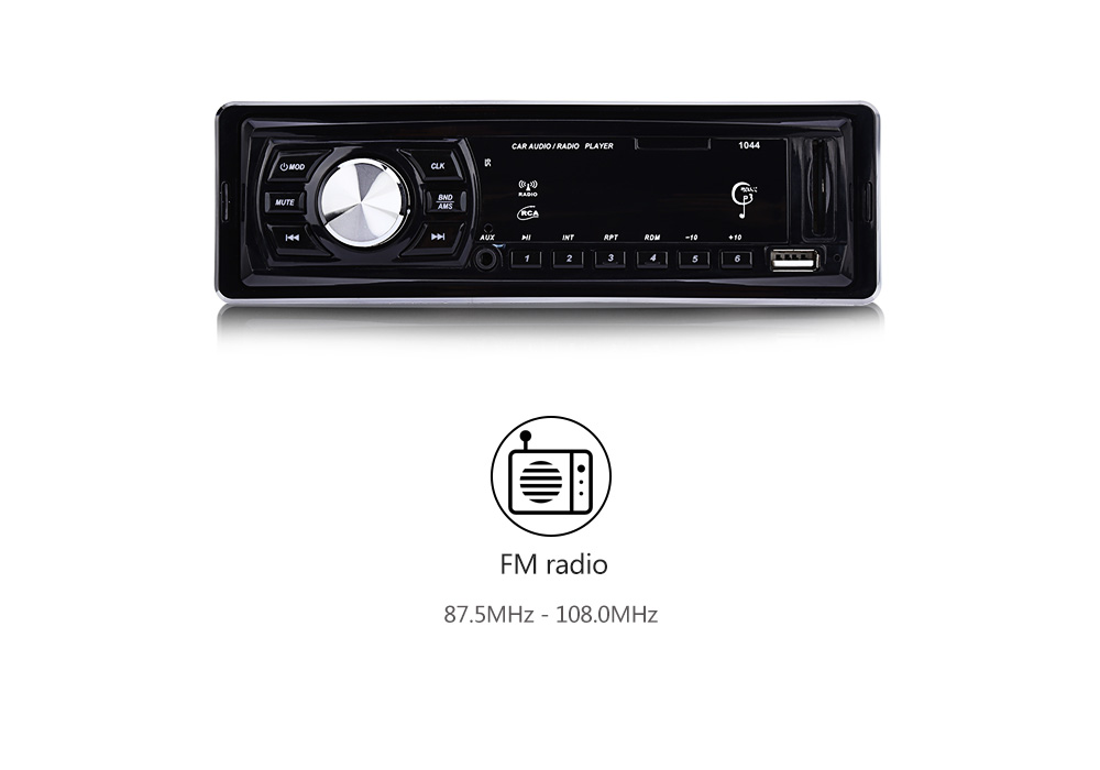 1044 Universal Car MP3 Player Single Din FM Radio USB SD Remote Control 1044 Universal Car MP3 Player Single Din FM Radio USB SD Remote Control