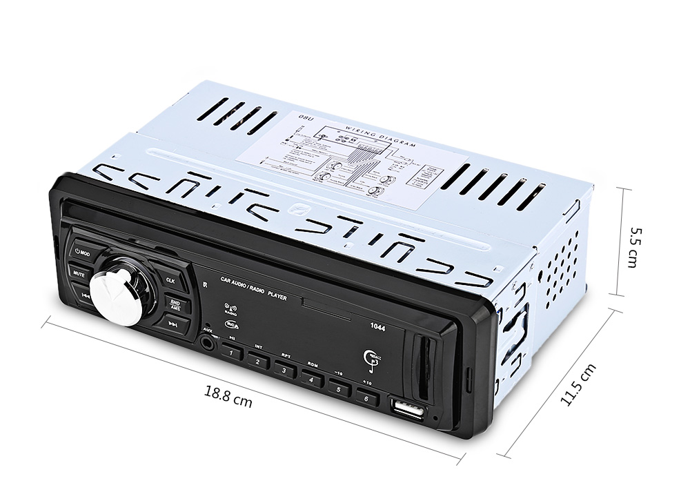 1044 Universal Car MP3 Player Single Din FM Radio USB SD Remote Control 1044 Universal Car MP3 Player Single Din FM Radio USB SD Remote Control
