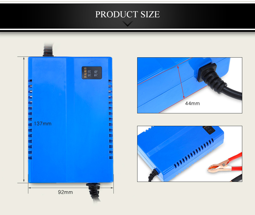 Fast Charging 12V 3A Lead-acid Storage Battery Charger Ternary Form EU Plug Fast Charging 12V 3A Lead-acid Storage Battery Charger Ternary Form EU Plug