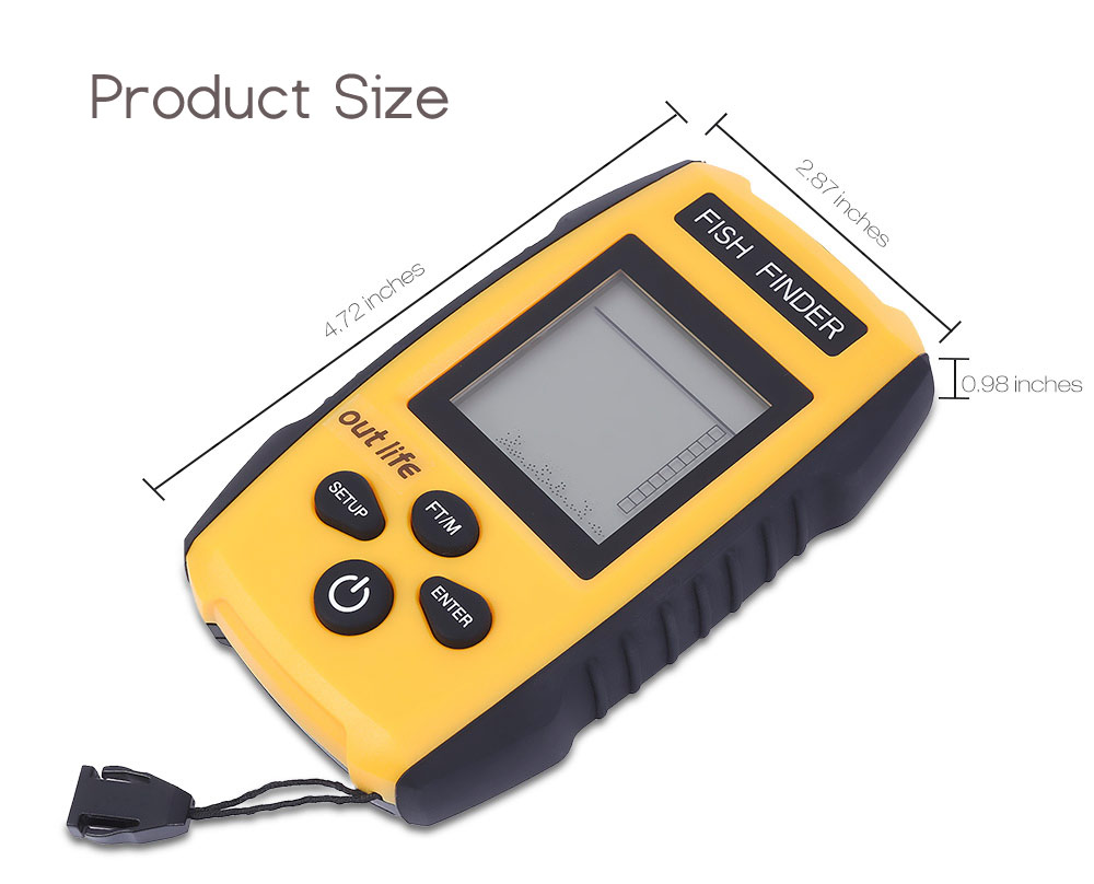 Outlife 0.7 - 100M Fish Finder 200KHz Sonar Sounder Echo Alarm Fishing Transducer Outlife 0.7 - 100M Fish Finder 200KHz Sonar Sounder Echo Alarm Fishing Transducer