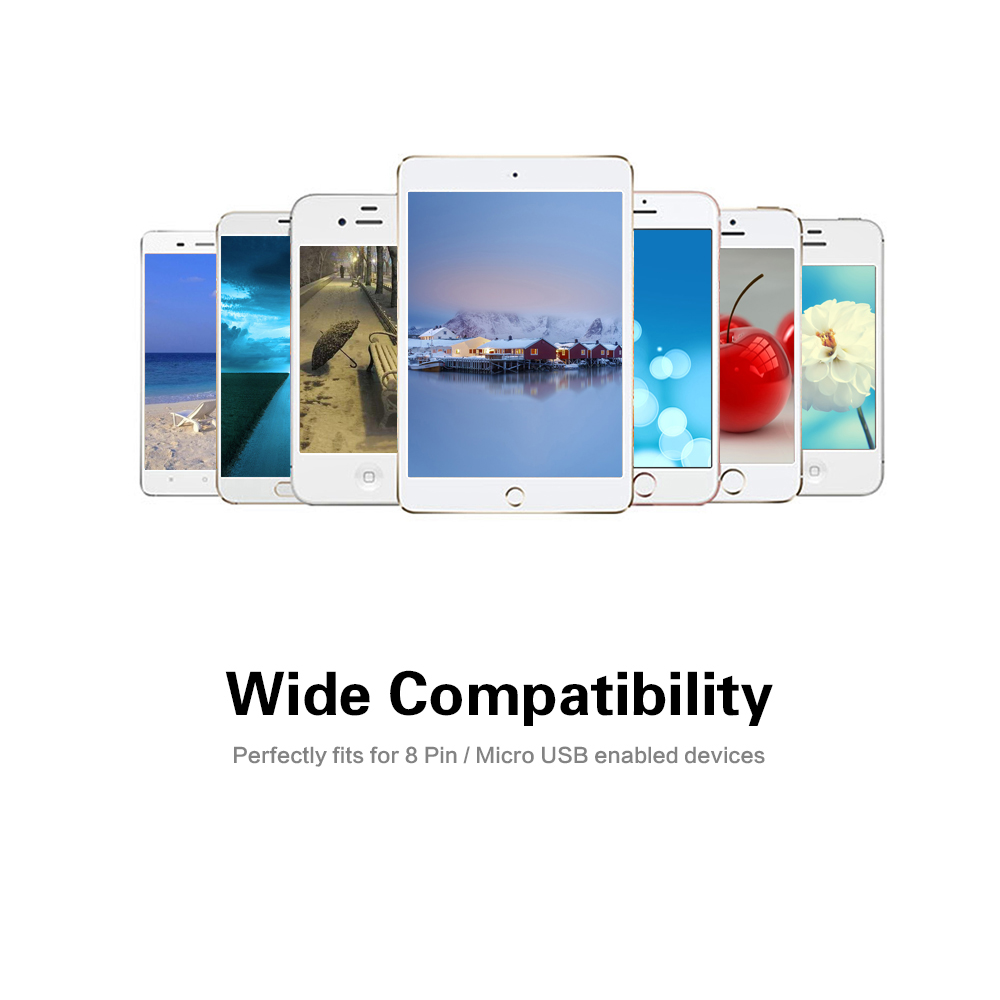 Baseus Rapid Series 2 in 1 Micro USB + 8 Pin Connector 3A Fast Charging Data Transfer Cable 1.2M Baseus Rapid Series 2 in 1 Micro USB + 8 Pin Connector 3A Fast Charging Data Transfer Cable 1.2M