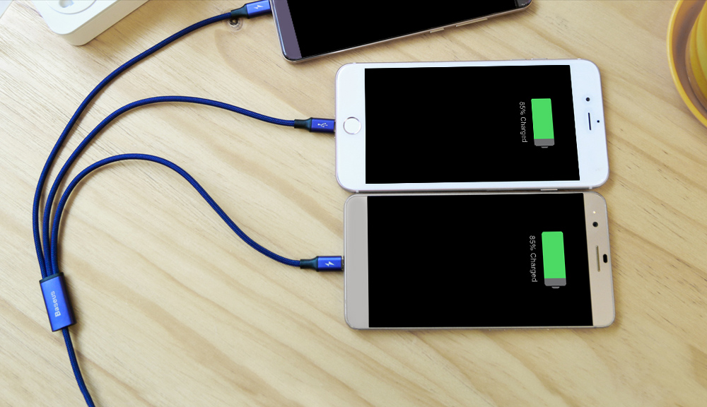 Baseus Rapid Series 3 in 1 Micro USB + 8 Pin + Type-C Connector 3A Fast Charging Data Transfer Cable 1.2M Baseus Rapid Series 3 in 1 Micro USB + 8 Pin + Type-C Connector 3A Fast Charging Data Transfer Cable 1.2M