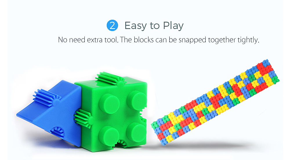 60pcs 3D Bricks Building Blocks Creative Educational Toy for Kids