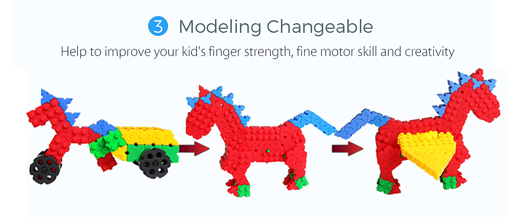 60pcs 3D Bricks Building Blocks Creative Educational Toy for Kids