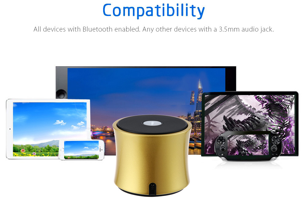 AbramTek X5 Portable Bluetooth 4.0 Wireless Speaker FM Radio TF Card AUX Music Player AbramTek X5 Portable Bluetooth 4.0 Wireless Speaker FM Radio TF Card AUX Music Player