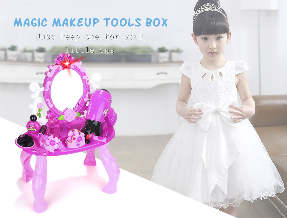 ranxian Child Luxury Simulation Makeup Tools Kit Pretend Play Toy Birthday Present