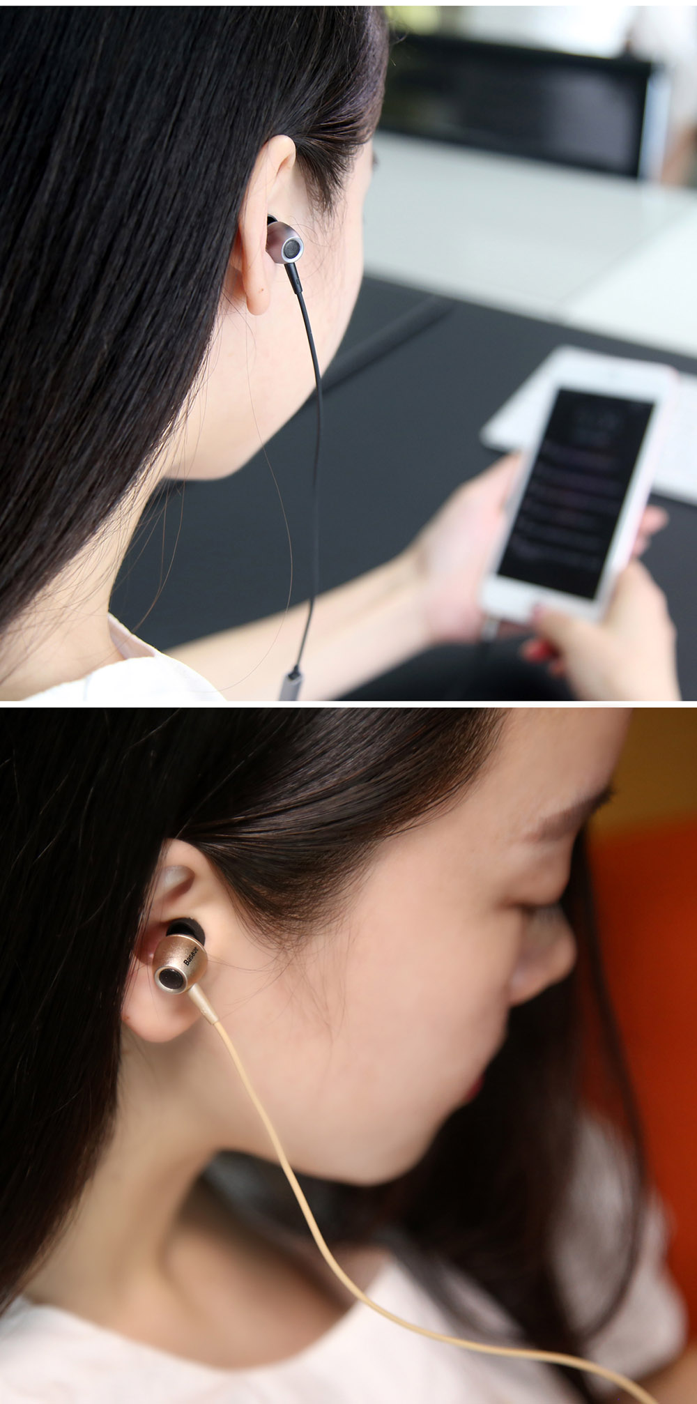 Baseus EL - 02 In-ear Wired Stereo Music Earphones Baseus EL - 02 In-ear Wired Stereo Music Earphones