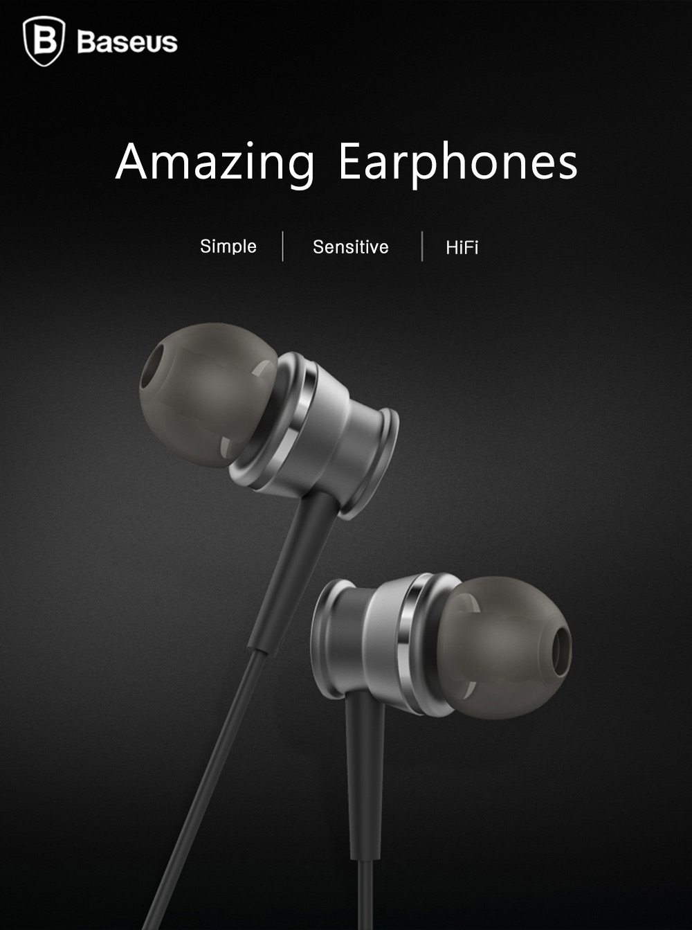 Baseus EL - 01 In-ear Wired Stereo Music Earphones Baseus EL - 01 In-ear Wired Stereo Music Earphones